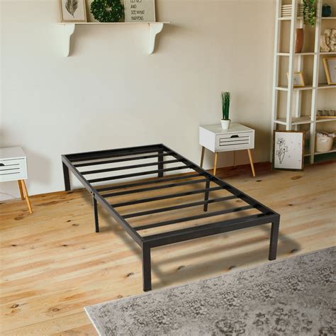 metal twin bed frame no box spring|twin mattress without box spring.